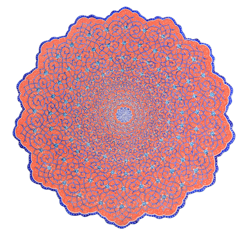 Minakari Vase & Plätzchendose und Teller