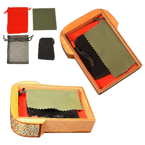 Edles Schmuckkästchen/Spielkartenbehälter aus Holz mit Intarsie und Handbelates Blumentmuster